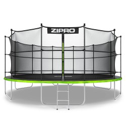 Садовий батут Zipro Jump Pro з внутрішньою сіткою 16FT 496 см, зелений-чорний, код: M-1600647-IN
