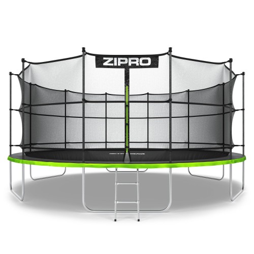 Садовий батут Zipro Jump Pro з внутрішньою сіткою 16FT 496 см, зелений-чорний, код: M-1600647-IN