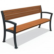 Лавка паркова InterAtletika Хвиля, 1710х566х845 мм, код: LP002-SM