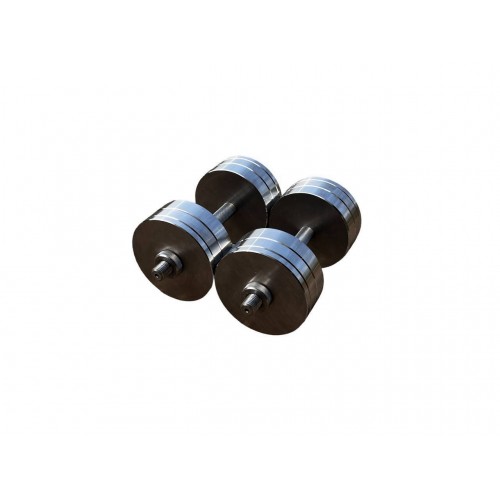 Гантелі металеві розбірні HardSport 2х24 кг, без покриття, код: HS50269