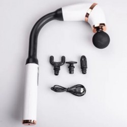 Масажер перкусійний Lugi HP-11-11W 4 насадки, білий, код: HP-11-11W-IN