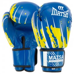 Боксерські рукавиці Matsa 8 унцій, синій, код: MA-7300_8BL