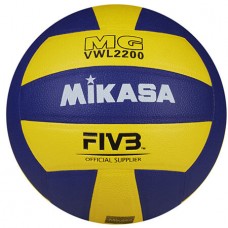 М"яч волейбольний Mikasa №5, жовтий-білий, код: VWL2200-WS