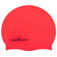 Шапочка для плавання силіконова для дорослих MadWave Neon червоний, код: M053502_R