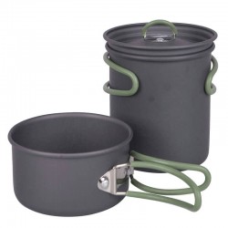 Набір посуду Bo-Camp Explorer 2 Pieces Hard Anodized Anthracite / Green, код: DAS301406-DA