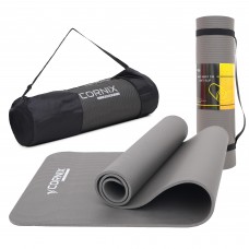 Килимок для йоги та фітнесу Cornix Grey 183x61x1 cм, код: XR-0012