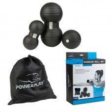 Набір масажних мячіків PowerPlay 4007 Чорні (3 шт), код: PP_4007_Black(3pcs)