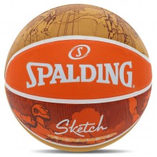 М'яч баскетбольний гумовий Spalding Jump Sketch №7, помаранчевий, код: 84452Y-S52