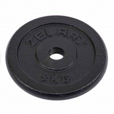 Млинці (диски) сталеві d-30мм Zelart 5кг, чорний, код: TA-7785-5-S52