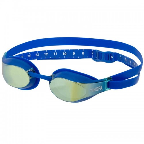 Окуляри для плавання дорослі райдужні лінзи Yingfa синій, код: Y689AF-V_BL