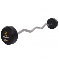 Штанга фіксована вигнута обрезиненная Zelart Rubber Coated Barbell 30 кг, код: TA-2687-30-S52