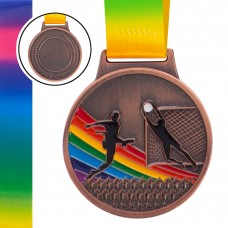 Медаль спортивна PlayGame Футбол бронзова, код: C-0342_B-S52