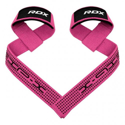 Лямки для тяги RDX S4 Gym Cotton Gel Straps Pink Plus, код: WAC-S4P+