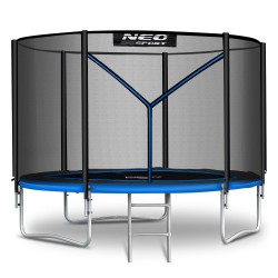 Батут Neo-Sport NS-08Z221 з зовнішньою сіткою 8 футів 252 см, чорно-синій, код: DM-NS-08Z221-IN