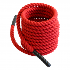 Канат для кросфіту Orlins 20 м, діаметр 45 мм бавовняний червоний, код: RO-113
