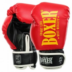 Боксерські рукавиці Boxer New 12 унцій, червоний, код: 2022-N_12R