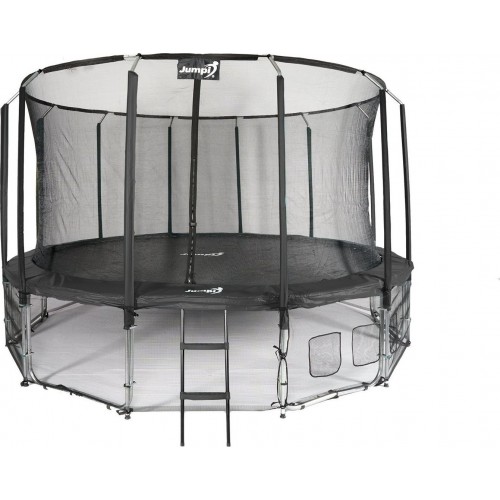 Батут Jumpi Maxy Comfort з внутрішньою сіткою 487 см, чорний, код: 5908258490497-IN