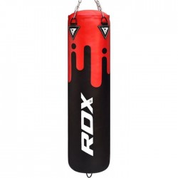 Боксерський мішок RDX Leather Black/Red 1.5 м, 45-55 кг, код: 1/40276-RX