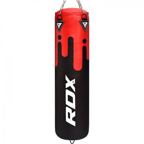 Боксерський мішок RDX Leather Black/Red 1.5 м, 45-55 кг, код: 1/40276-RX