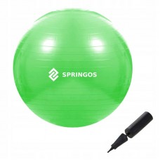 М"яч для фітнесу (фітбол) Springos 65 см Anti-Burst Green, код: FB0007