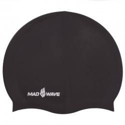 Шапочка для плавання силіконова для дорослих MadWave Intensive чорний, код: M053501_BK