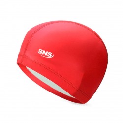 Шапочка для плавання комбінована SNS PU-1117-К, червоний, код: 11361-SNS