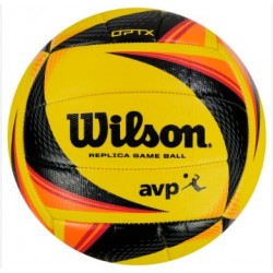 М"яч волейбольний Wilson OPTX AVP Replica №5, жовтий-чорний-червоний, код: 887768901813