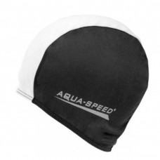 Шапка для плавання Aqua Speed Polyester Cap чорний-білий, код: 5908217657657