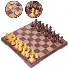 Шахи, шашки 2 в 1 ChessTour пластикові на магнітах 300x300 мм, код: QX2880-S-S52 Шахи, шашки 2 в 1 ChessTour пластикові на магнітах 300x300 мм, код: QX2880-S-S52