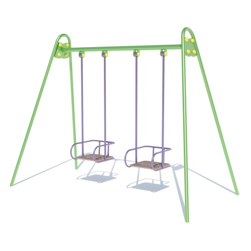 Гойдалка подвійна металева Miros 2800х1400х2100 мм, код: DIO310 Гойдалка подвійна металева Miros 2800х1400х2100 мм, код: DIO310