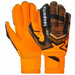 Воротарські рукавиці дитячі з захистом пальців Fdsport розмір 6, чорний-помаранчевий, код: FB-882B_6OR