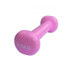 Гантель для фітнесу з вініловим покриттям Generation Fintess FF51D3B-0.5kg, 1х0,5кг, рожевий, код: 523429-AX
