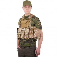 Житлет розвантажувальний універсальний на 6 кишені Tactical Military Rangers, камуфляж Multicam, код: ZK-5517_KM