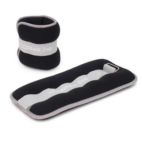 Обважнювачі-манжети для ніг та рук Cornix 2x2 кг, чорний, код: XR-0242