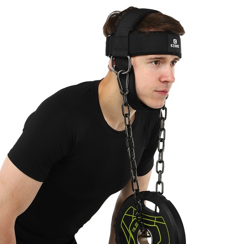 Упряж для тренування м"язів шиї Ezous Neck Harness чорний, код: N-06-S52