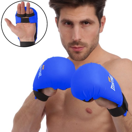Рукавички накладки для карате Matsa L синій, код: MA-0010_LBL