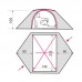 Намет Terra Incognita Skyline 2 місний, 3000х2150х1050 мм, зелений, код: 4823081503262