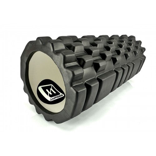 Масажний ролик EasyFit Grid Roller v.1.1, 330х140 мм, чорний, код: EF-2020-BK-EF