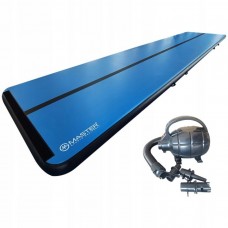 Надувний гімнастичний мат Master S-Pro 1000x200x20 см, синій-чорний, код: 8592833009869-IN