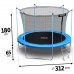 Батут Neo-Sport з внутрішньою сіткою 10 футів 312 см, блакитний, код: DM-NS-10W181-IN