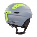 Шлем горнолыжный с механизмом регулировки Moon M-L/55-61 см, серый-салатовый, код: MS-96_GRLG-S52